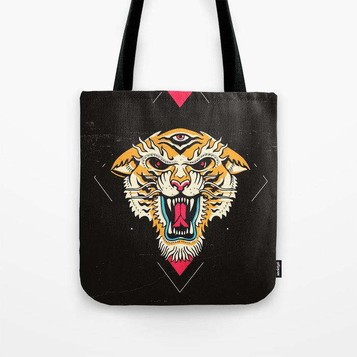 Tiger 3 Eyes Tote Bag