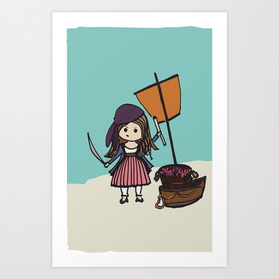 Pirate Hearts Art Print