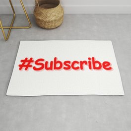 "#Subscribe" Cute Design. Buy Now Area & Throw Rug
