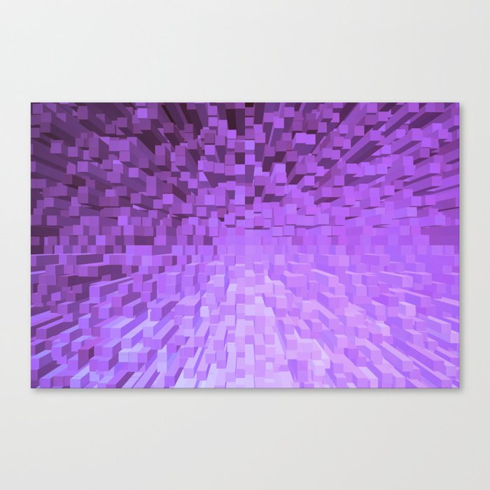 Purple Pixelated Pattern Canvas Print
