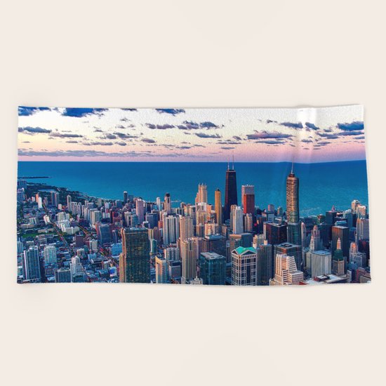 City Skyline Beach Towel