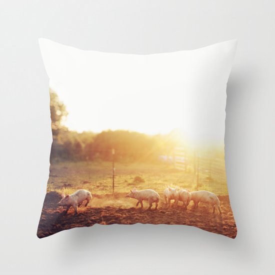 Pig Dust Throw Pillow