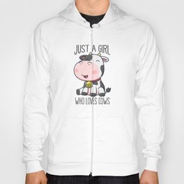 Just A Girl Who Loves Cows Butcher Milk Hoody