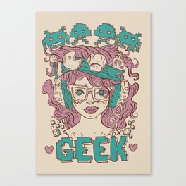 Geek Girl Canvas Print
