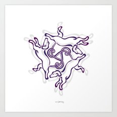 DOG KNOT Art Print
