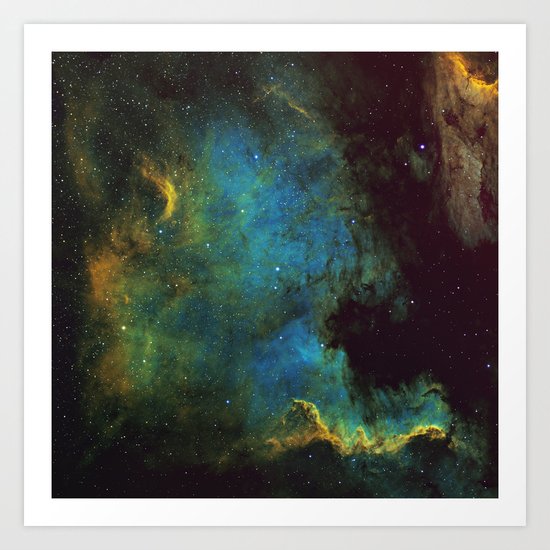 North American and Pelican Nebula Art Print