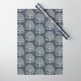 Partridge in a Pear Tree - Blue Wrapping Paper
