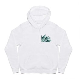 Agave flare II Hoody | Succulent, Curated, Green, Leaves, Fringe, White, Jungle, Photo, Nature, Tropical 