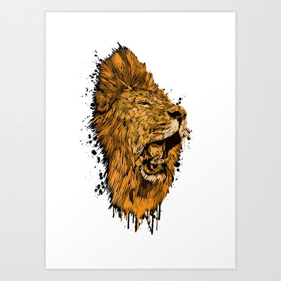 Golden Lion Art Print