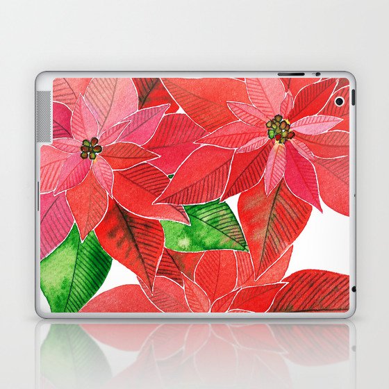 Small Poinsettia Bush Design. Laptop & iPad Skin