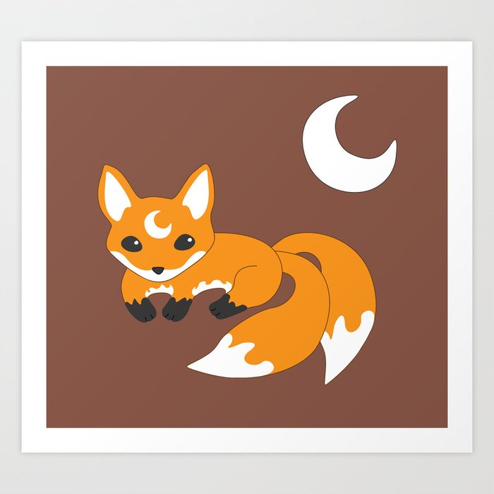 Kitsune Fox Art Print