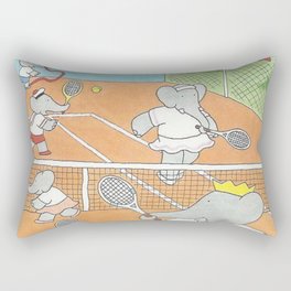 Babar playing tennis Rectangular Pillow