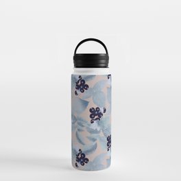 Blueberries Pattern with leaves Water Bottle