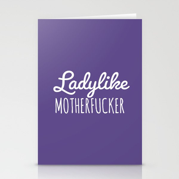 Ladylike Motherfucker (Ultra Violet) Stationery Cards