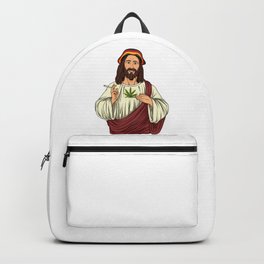 Weed Smoking Jesus Christ - Cannabis Stoner THC Backpack