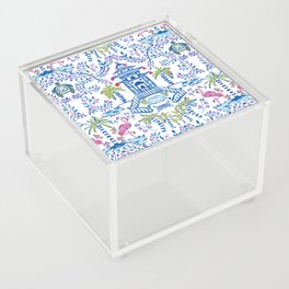 Colorful Coastal Chinoiserie  Acrylic Box