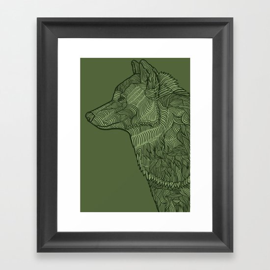 Enthusiastic Wolf Framed Art Print