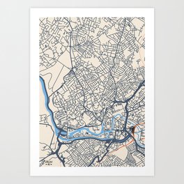 Bristol Map Art Print