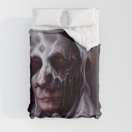 Scary ghost face #4 | AI fantasy art Duvet Cover