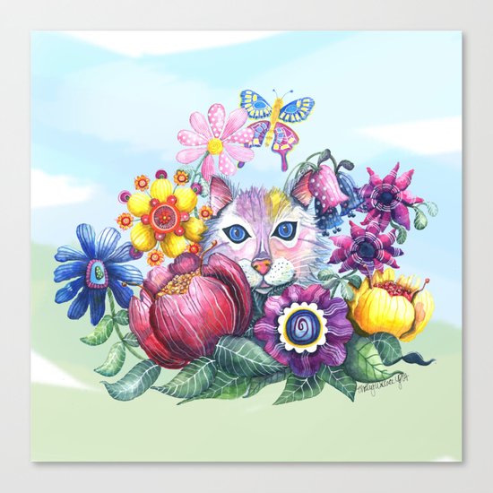 Hiding in the Garden Canvas Print