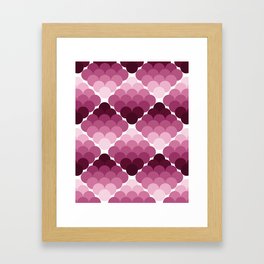 Purple magenta geometric retro wallpaper pattern Framed Art Print