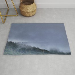 Mist in the Scottish Highlands in I Art Area & Throw Rug