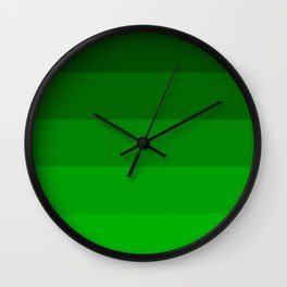 Irish Kelly Green Ombre Stripes Wall Clock