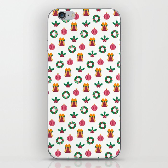 Christmas Pattern Tiny Wreath Gifts Wreath iPhone Skin