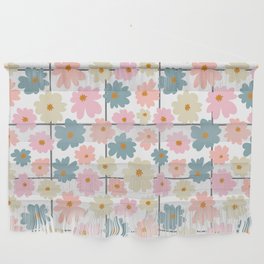 Floral Grid Wall Hanging
