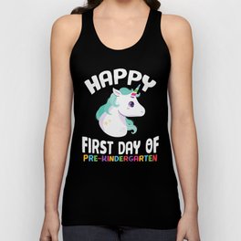 Happy First Day Of Pre-Kindergarten Unicorn Unisex Tank Top