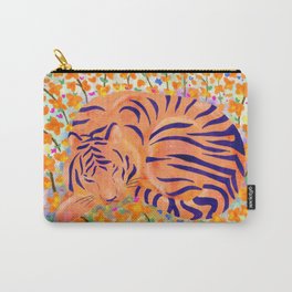 Tiger Flower Field  Carry-All Pouch