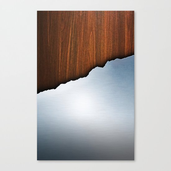 Wooden Brushed Metal Canvas Print