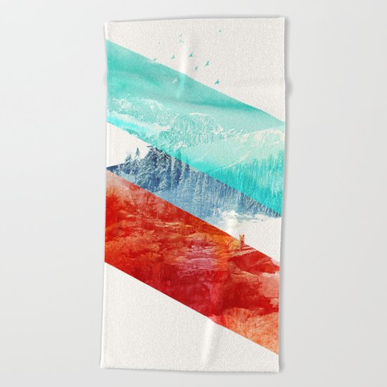 Mountain Stripes Beach Towel