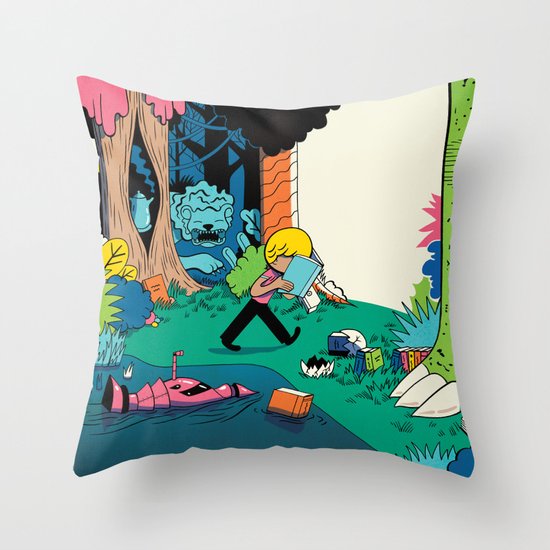 Getting into a Good Book Throw Pillow