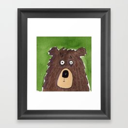 GREEN BEAR Framed Art Print