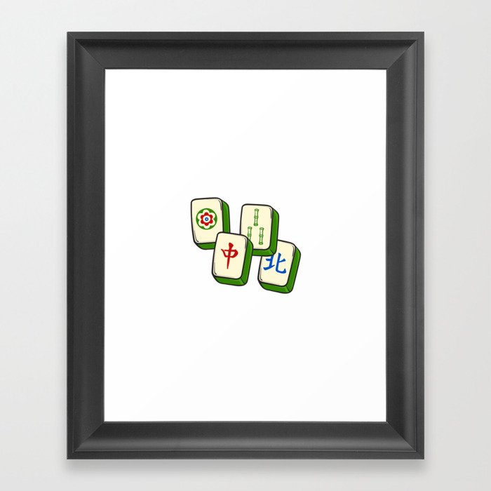 Mahjong Game Mah Jongg Online Player Tile Framed Art Print