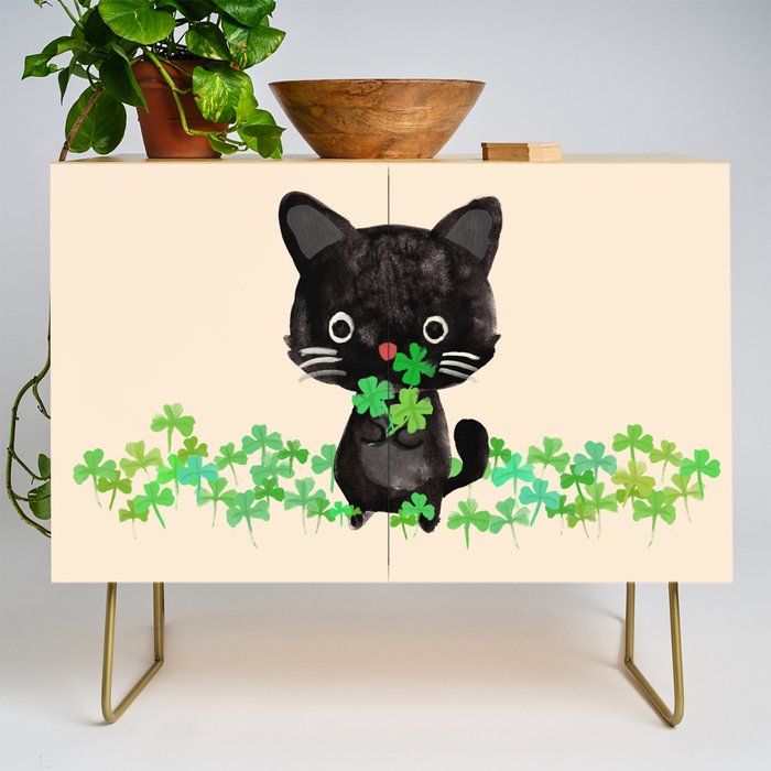 The Luckiest Cat Credenza