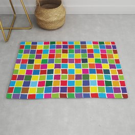 Colorful color squares Rug