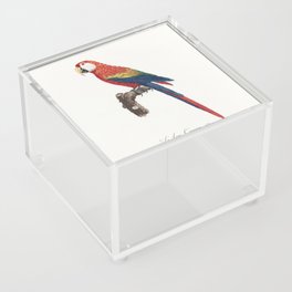 Ara Canga from Natural History of Parrots (1801&mdash;1805) by Francois Levaillant.  Acrylic Box