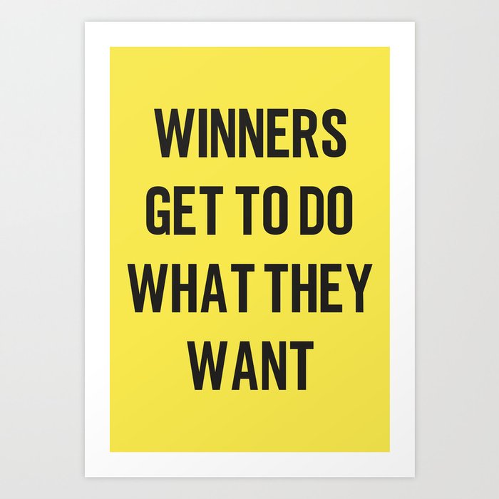 WINNERS Art Print