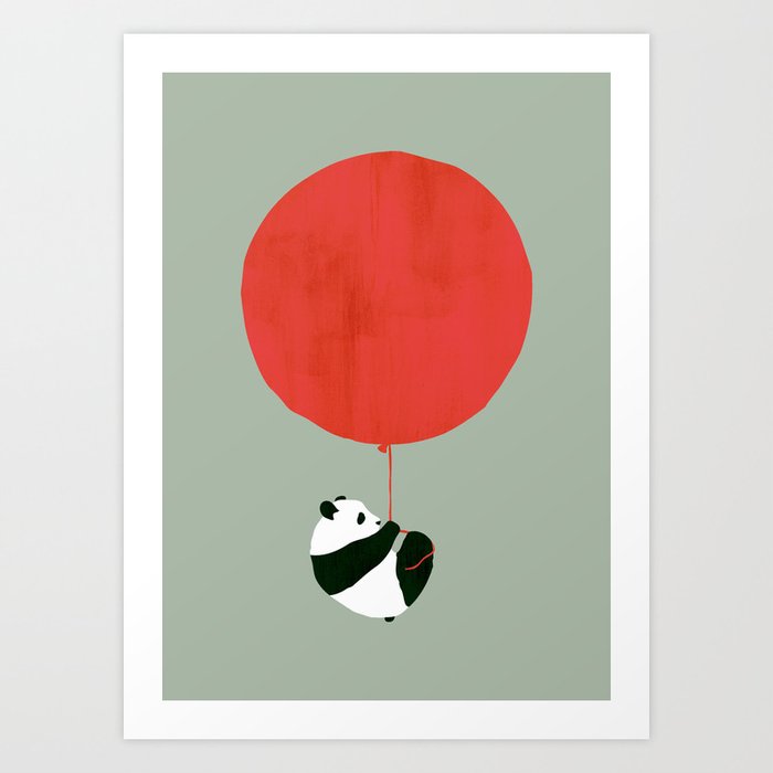 Traveling panda Art Print
