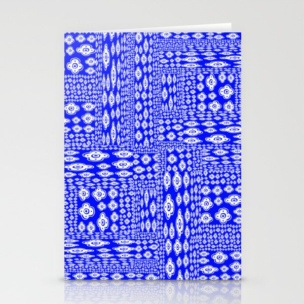 Blue floral tapestry Stationery Cards