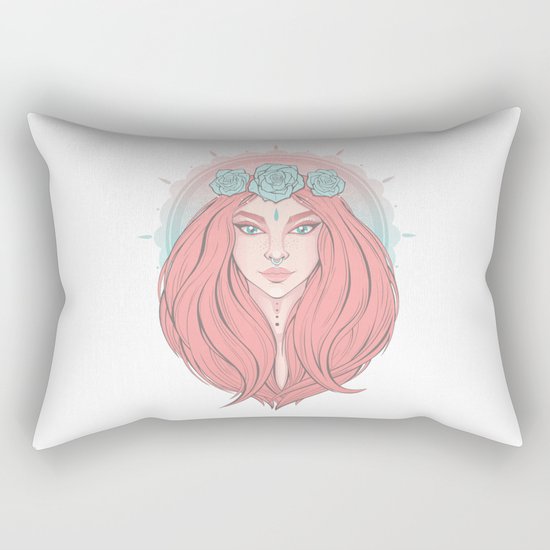 Rose Ivy Rectangular Pillow