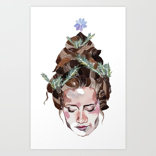 Miss Winter Art Print