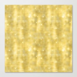 Glam Yellow Diamond Shimmer Glitter Canvas Print