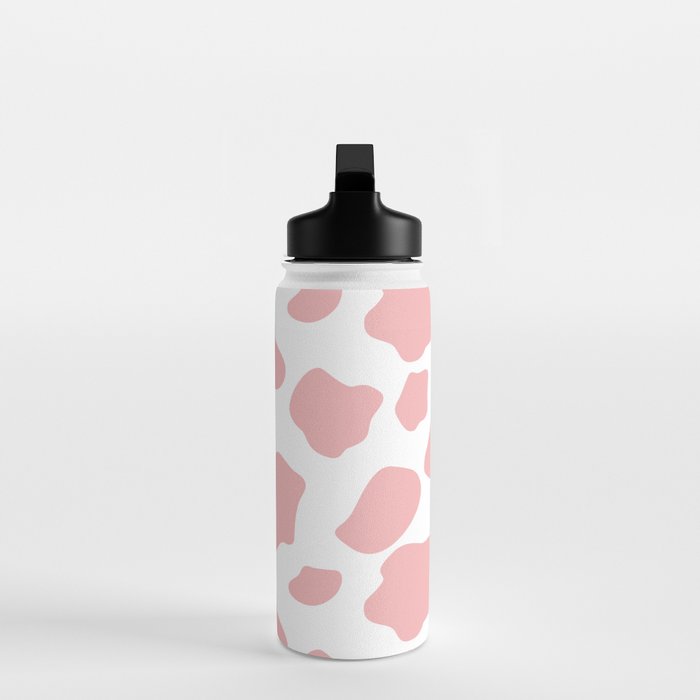 Cow Print Milk Carton Water Bottle (Pink)