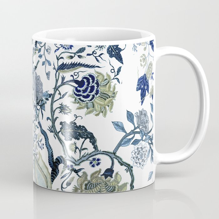 Blue vintage chinoiserie flora Coffee Mug
