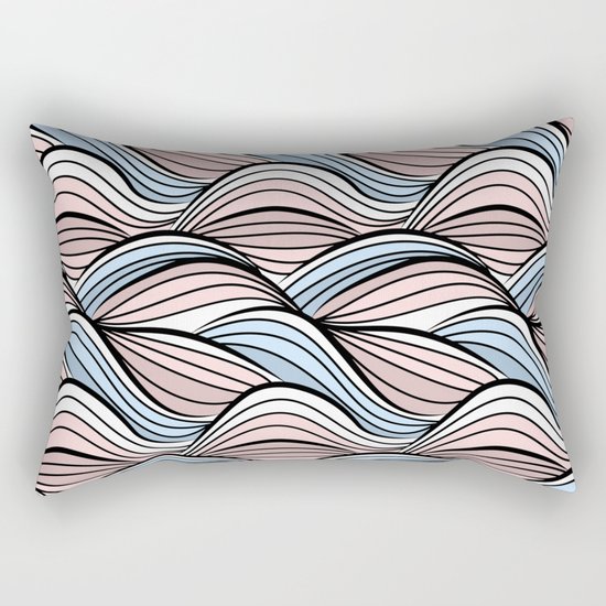Thread pink blue Rectangular Pillow
