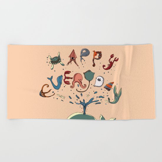 Happy Everyday Beach Towel