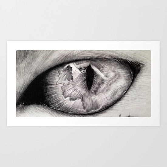 Dark Cats Eye Art Print